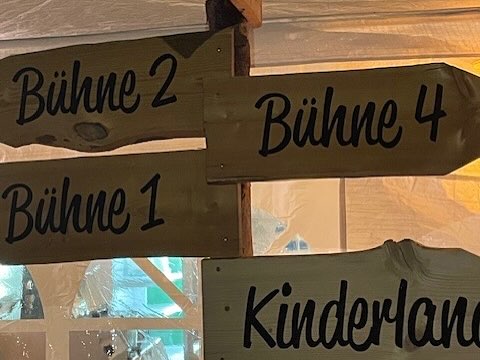 Wegweiser beim Fest der Sinne in Nandlstadt