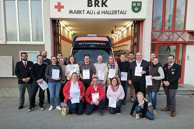 Die Kreisbereitschaftsleitung ehrt verdiente Mitglieder